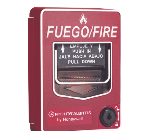 alarma incendio Estación Manual de Emergencia de Doble Acción Direccionable / Texto en Español / Compatible con Paneles Direccionables Fire-Lite