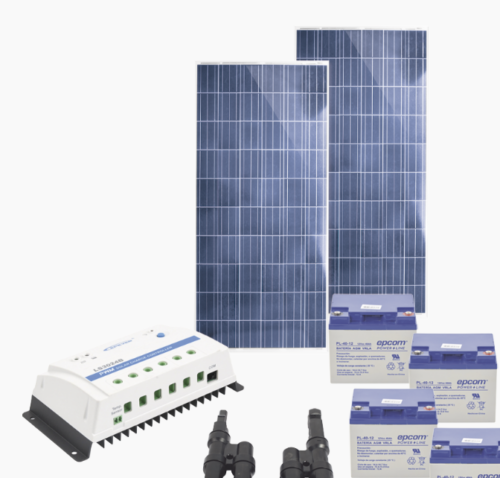 kit solar Kit Solar de 12 /24 Vcd para alimentar equipos con consumo de 30W / NO INCLUYE CONECTORES MC4